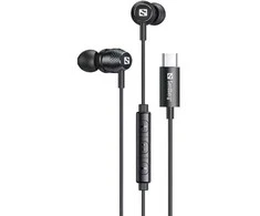 Ausinės „Sandberg“ USB-C/A įdėta ausinė su „Line-Mic“.