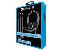Jack Sandberg 2in1 biuro ausinės lizdas + USB