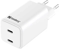 Sandberg kintamosios srovės įkroviklis Dual USB-C PD65W EU