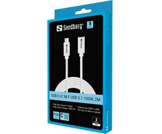 Sandberg USB-C-gt;C M-F USB 3.1 100W, 2M