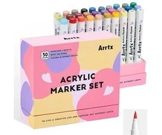 Akriliniai markeriai - flomasteriai ARRTX 30D, 30 spalvų