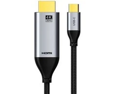 Cabletime Kabelis USB-C - HDMI, 4K, Ultra HD, 3m, 1.4 ver.