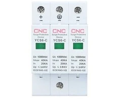 CNC DC viršįtampių ribotuvas, 3P, C klasės, 20-40 kA, 1000VDC