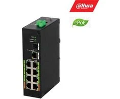 Dahua ePoE šakotuvas 100Mbps 8portu+1G uplink + 1SFP, ePoE iki 800m, Hi-PoE