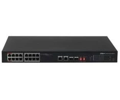 Dahua PoE šakotuvas 1000Mbps 16portu+2G uplink + 2SFP