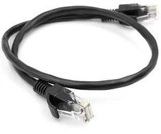 EXD Kabelis Cat5E UTP, 0.5m, juodas
