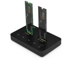 Extra Digital Docking Station 2x M.2 NVME+SATA SSD iki 10Gbps