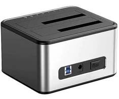 Extra Digital Dviejų diskų Docking Station, 2.5"/3.5" SSD/HDD, USB-B