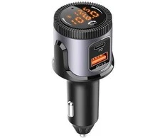 Extra Digital FM moduliatorius automobiliui BC72 (QC3.0 18W, PD3.0 30W, LED, laisvų rankų įranga)