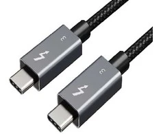 Extra Digital Kabelis Thunderbolt 3, USB-C - USB-C, 40Gbps, 100W, 20V/ 5A, 4K/ 60HZ, 1m