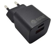 Kroviklis EXTRA DIGITAL GaN USB Type-C, USB Type-A: 30W, PPS