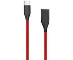 Extra Digital Silikoninis kabelis USB-Micro USB (raudonas,2m)
