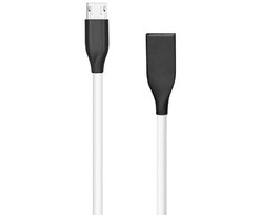 Extra Digital Silikoninis kabelis USB-Micro USB (baltas, 1m)