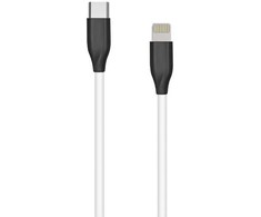Extra Digital Silikoninis kabelis USB Type C- Lightning, 2m (baltas)