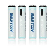 Hismart Baterijos AAA įkraunamos su USB-C lizdu, 400mAh, Li-Ion, 4 vnt.