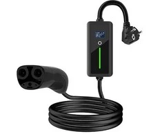 Hismart Elektromobilio nešiojamas įkroviklis TESLA NACS - Schuko (220V), 8-16A, 3.5kW, 1-fazė, 5m