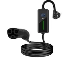 Hismart Elektromobilio nešiojamas įkroviklis TESLA NACS - Schuko (220V), 8-16A, 3.5kW, 1-fazė, 5m
