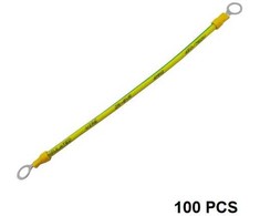 Hismart Įžeminimo kabeliai su jungtimis saulės moduliams, variniai, 4 mm2, 20cm, 100vnt.