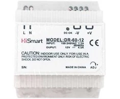 Hismart Maitinimo šaltinis 12V, 4.5A, 60W, DIN