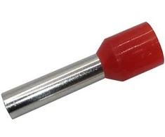 Hismart Presuojamas izoliuotas antgalis 10mm2/7AWG laidui, varis, raudonas, 100 vnt.