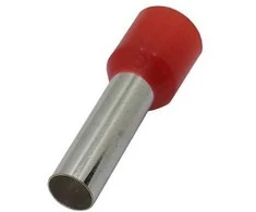 Hismart Presuojamas izoliuotas antgalis 16mm2/5AWG laidui, varis, raudonas, 100 vnt.