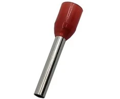 Hismart Presuojamas izoliuotas antgalis 6mm2/10AWG laidui, varis, raudonas, 100 vnt.