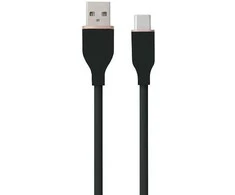 Hismart Silikoninis kabelis USB Type-A - Type-C (juodas, 1m)