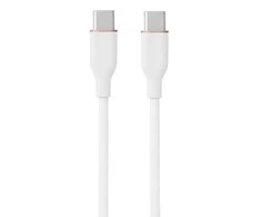 Hismart Silikoninis kabelis USB Type-C - Type-C, 60W (baltas, 1m)