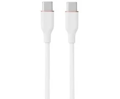 Hismart Silikoninis kabelis USB Type-C - Type-C, 100W (baltas, 2m)