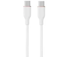 Hismart Silikoninis kabelis USB Type-C - Type-C, 100W (baltas, 3m)