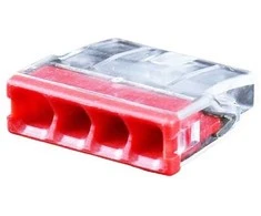 Hismart Universali laidų jungtis, 4x 0.5-2.5mm², 24A, 450V, 100vnt.