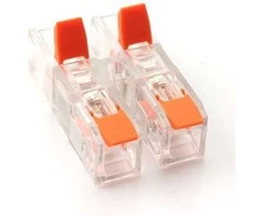 Hismart Universali užspaudžiama laidų jungtis, tiesi 2-2, 0.2-4.0mm², 32A, 450V, 20vnt.