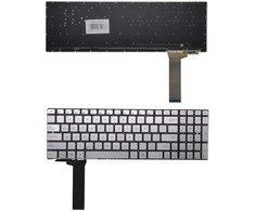 Klaviatūra ASUS N550J, US (sidabrinė)