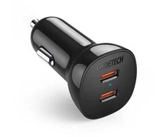 Kroviklis CHOETECH 2xUSB-C: 12-24V, 40W, QC3.0+ PD