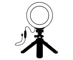 Puluz LED žiedinė lempa 12cm, su trikoju stovu iki 14.5cm, USB