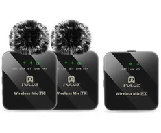 Puluz Bevielis skaitmeninis dvigubas mikrofonas, prisegamas, OTG USB Type-C, Lightning