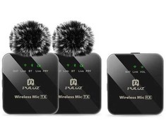Puluz Bevielis skaitmeninis dvigubas mikrofonas, prisegamas, OTG USB Type-C, Lightning
