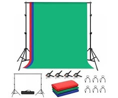 Puluz Fotografavimo fonų ir stovų rinkinys 2x2m, RGB