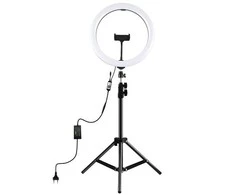 Puluz LED žiedinė lempa 30cm, su trikoju stovu iki 1.1m ir telefono laikikliu