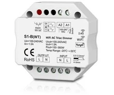 SKYDANCE S1-B(WT) vieno kanalo 230V valdiklis, TRIAC, Push-Dimm, Tuya, Wi-Fi