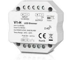 SKYDANCE V1-H nuolatinės įtampos valdiklis 12-48V, 1x 8A, Push-Dimm