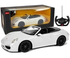 Radijo bangomis valdomas automobilis Porsche 911 Carrera S Rastar 1:12 baltas