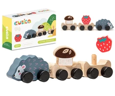 Lean Toys Medinis traukinys Ežiukas