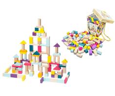 Cubika medinių kaladėlių rinkinys, 100vnt