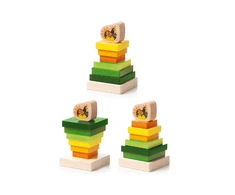 Cubika Medinė spalvota piramidė EKO 8 det. (15276)