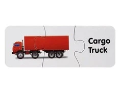 Lean Toys Edukacinė dėlionė "Transporto priemonės", anglų k., 10 derinių