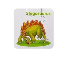 Lean Toys Edukacinė dėlionė "Dinozaurai", anglų k., 10 derinių