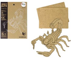 Medinė 3D dėlionė Lean Toys Skorpionas