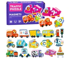 Lean Toys Magnetinė dėlionė 30 vnt.