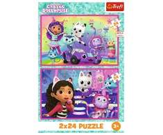 Trefl Dėlionė 2x24 vnt. - Gabby's Dollhouse